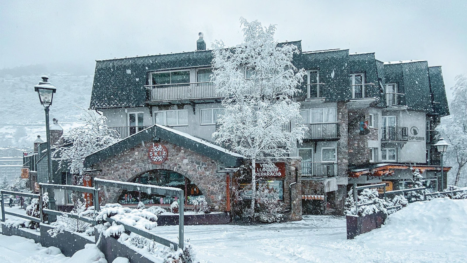 fachada nieve