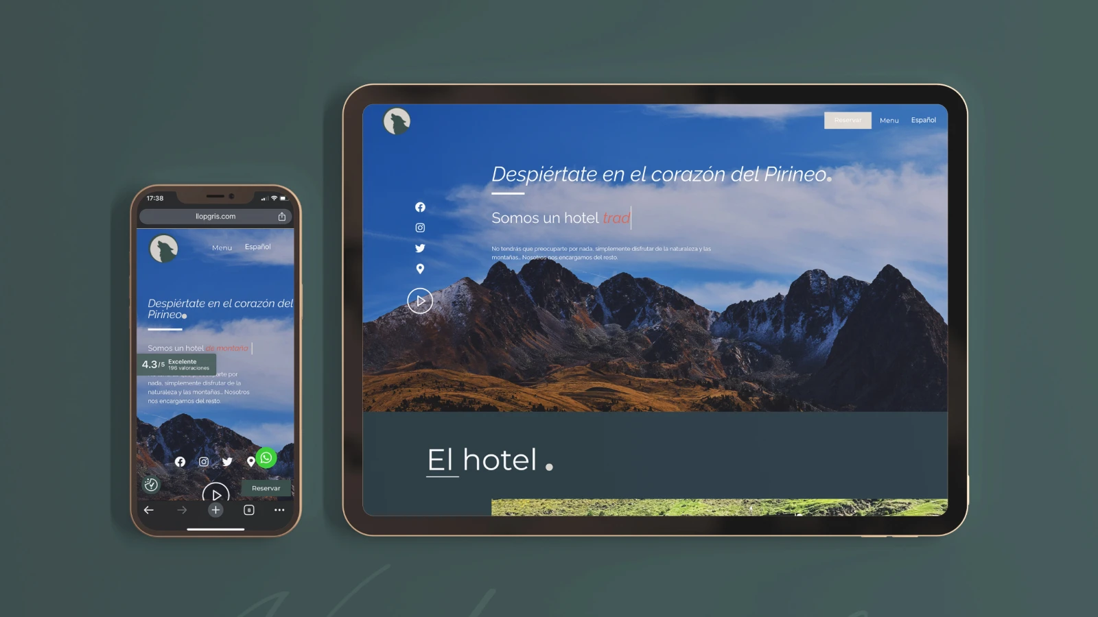 web del hotel — móvil + tablet