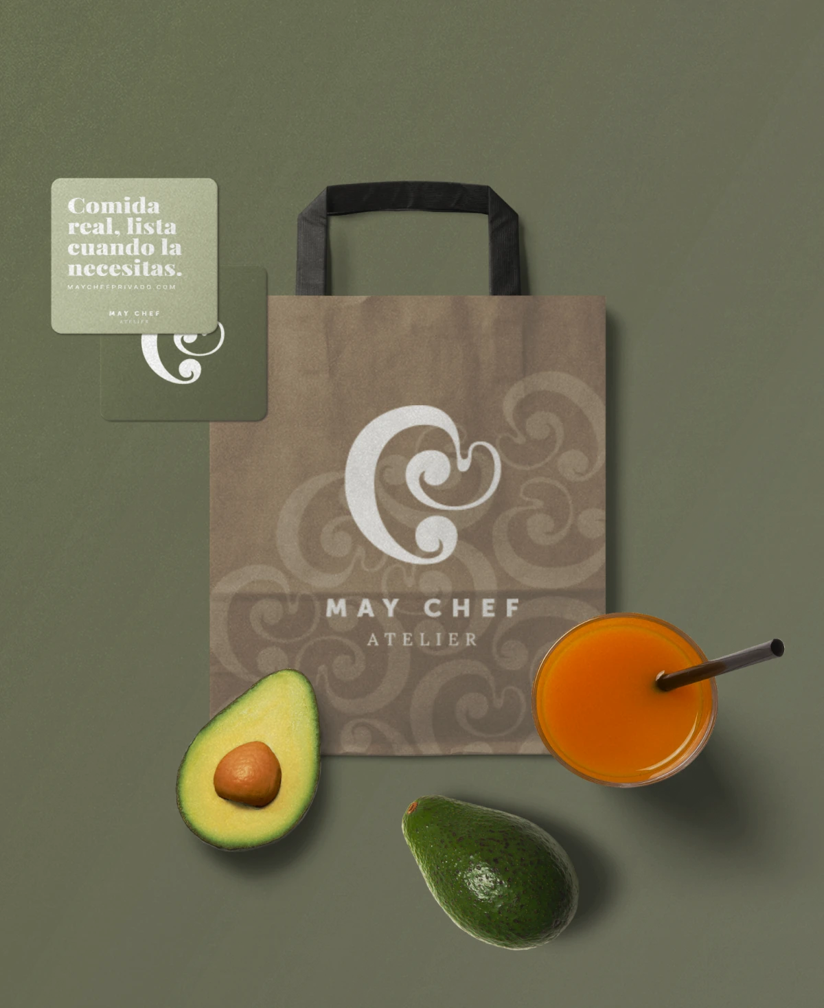 paperbag may chef con botellas