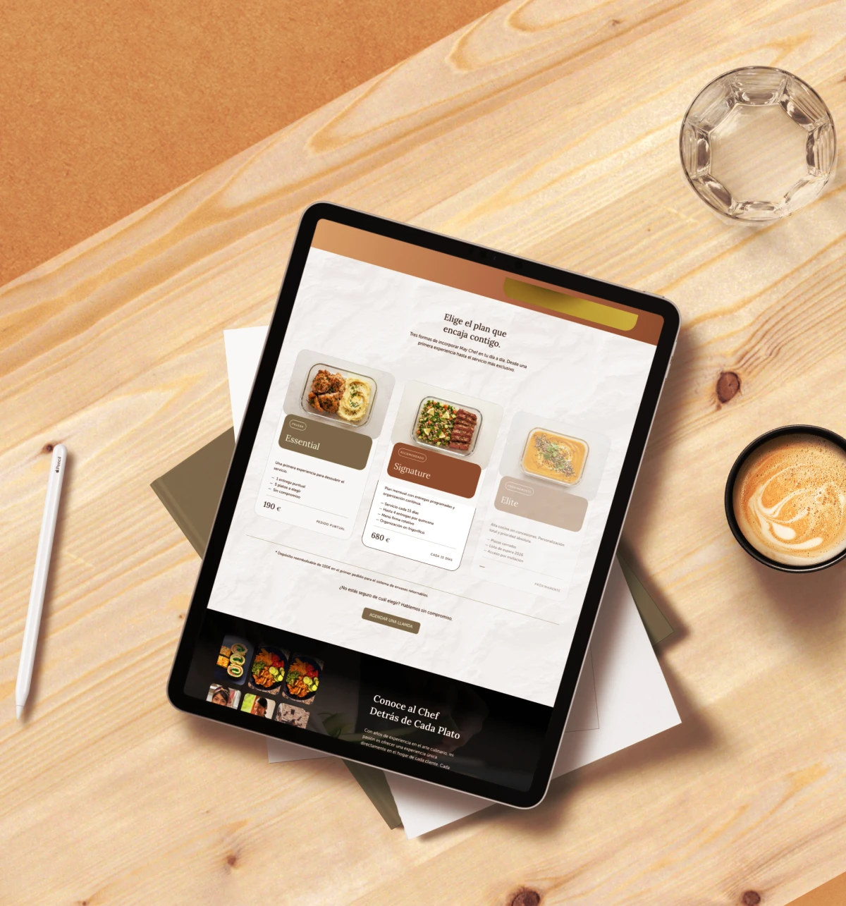 iPad — menú may chef